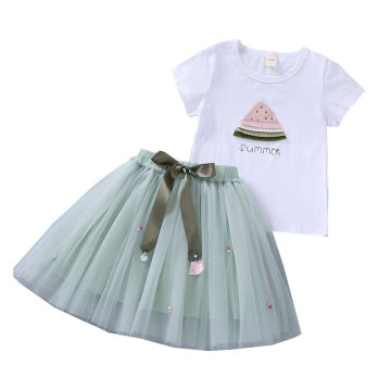 Latest design lovely fancy children baby girls summer watermelon dress